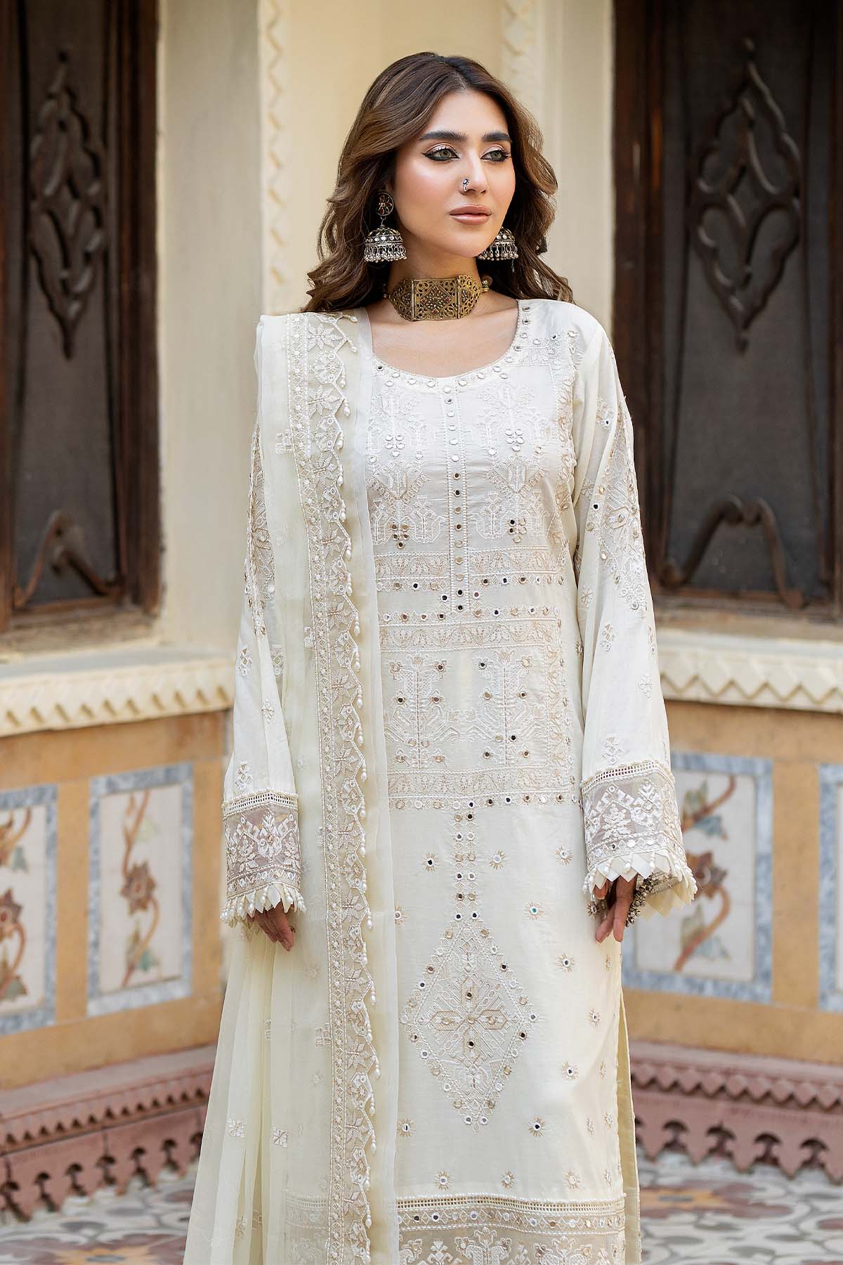Raeesa Premium | Pankh Luxury Lawn | P -08 - Official Raeesa Premium stockist in UK - Sakeena London