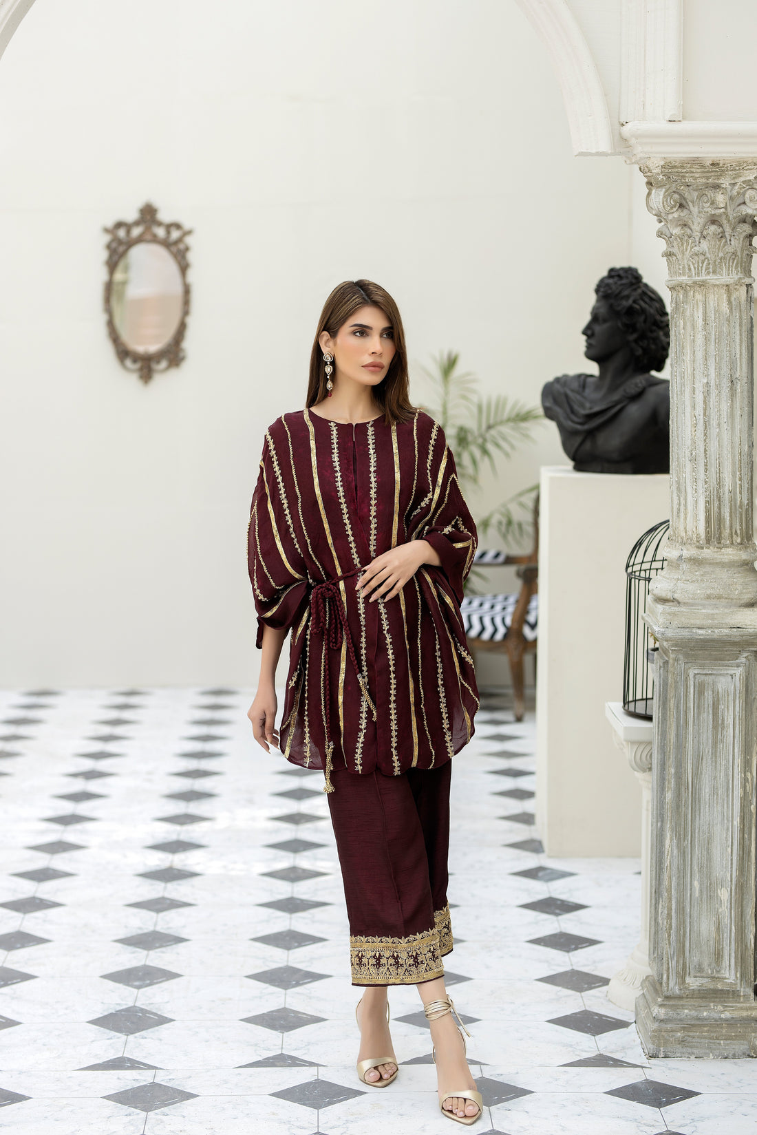 Purple haze Pret Studio | Noubahar Luxury Formals | Burgundy Love - Official Purple Haze stockist in UK - Sakeena London