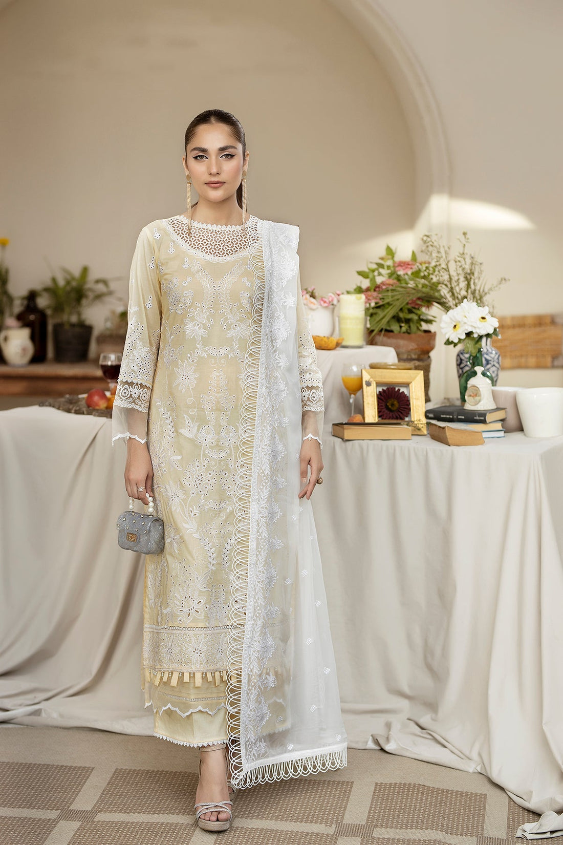 House of Nawab | Zora Luxury Lawn 24 | SAADAT - Official House of Nawab stockist in UK - Sakeena London