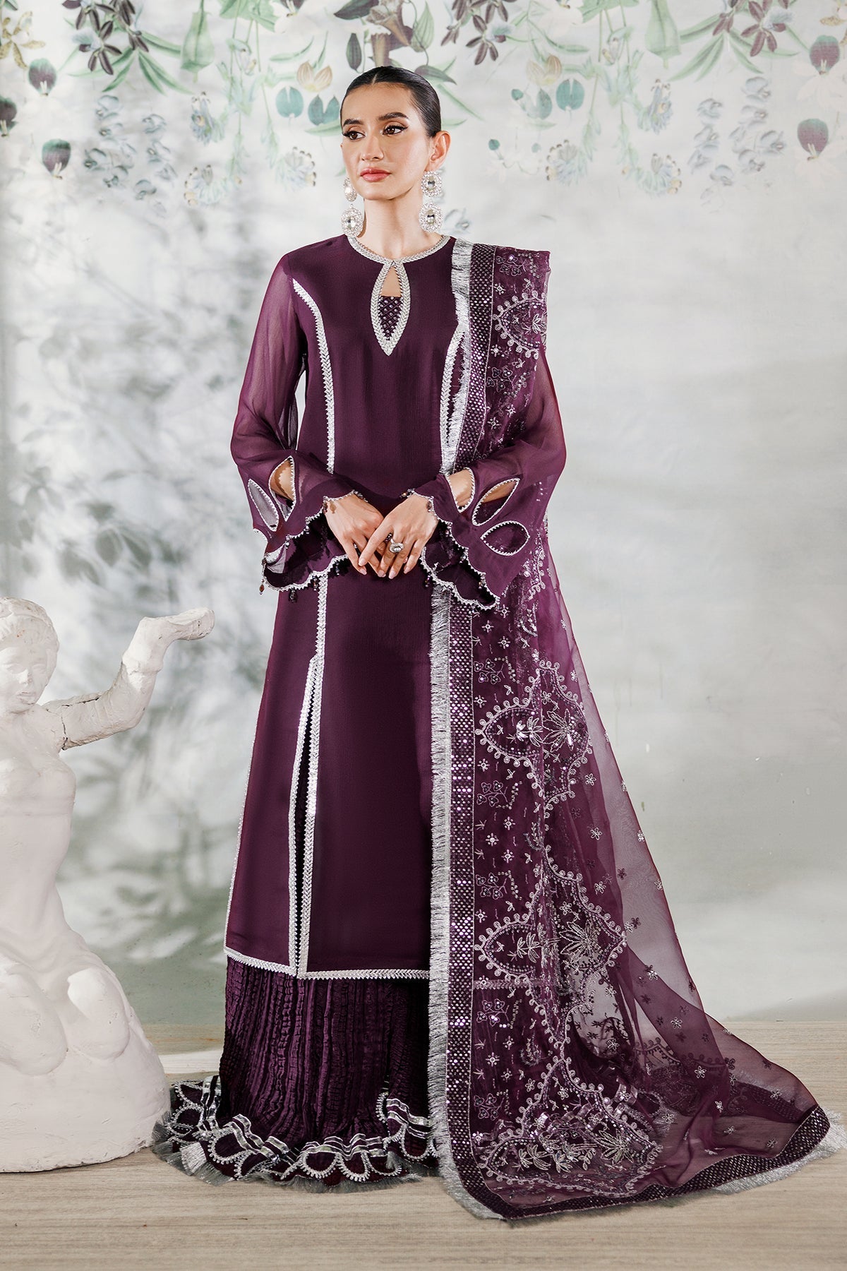 Alizeh | Ready to wear | Purple Dress 3 piece - RTW1023 - Official Alizeh stockist in UK - Sakeena London