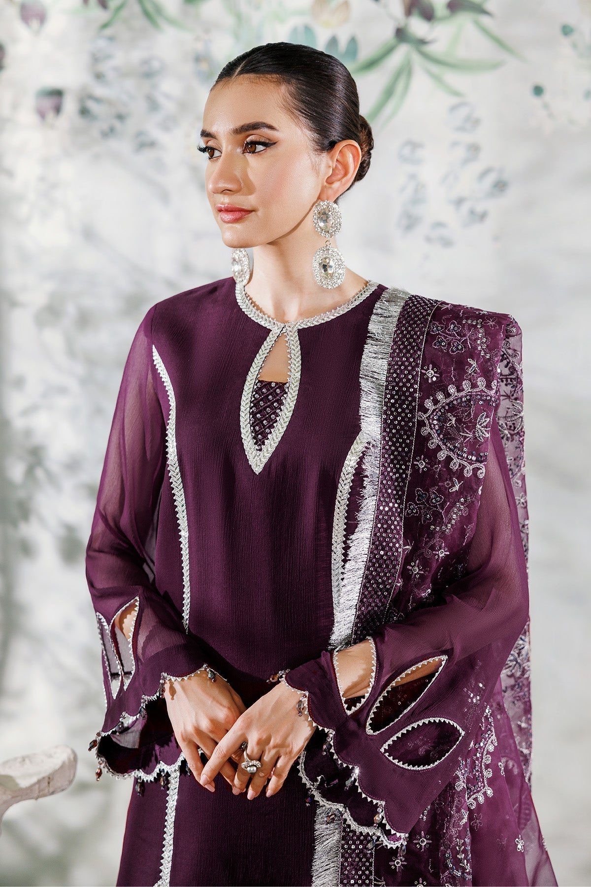 Alizeh | Ready to wear | Purple Dress 3 piece - RTW1023 - Official Alizeh stockist in UK - Sakeena London