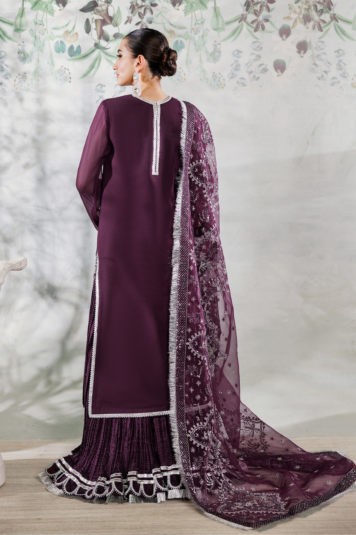 Alizeh | Ready to wear | Purple Dress 3 piece - RTW1023 - Official Alizeh stockist in UK - Sakeena London