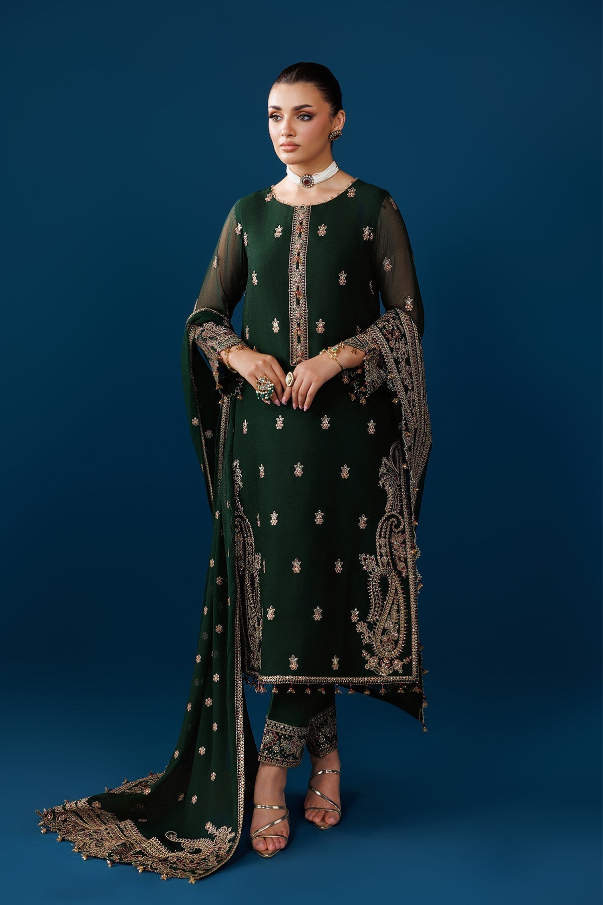 Alizeh | Dua Formals 26 | AF-DUA-3032-Regal Green