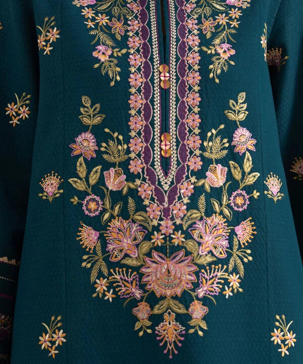 Sapphire | Fall Winter 25 | 3 Piece - Embroidered Dobby Suit 0PEST25V830B - Official Sapphire stockist in UK - Sakeena London