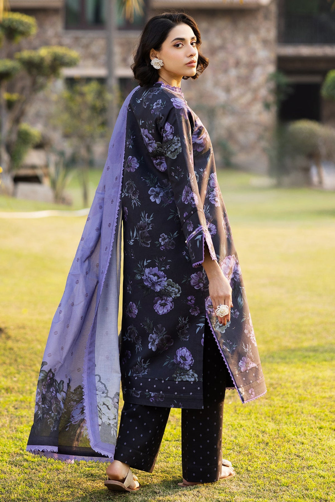 Alizeh | Sheen Lawn Prints 25 | AF-PL-6028-Bluebell - Official Alizeh stockist in UK - Sakeena London