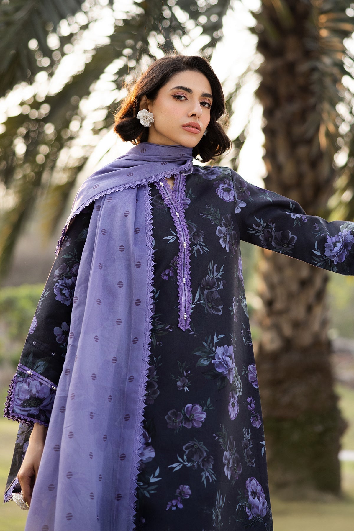 Alizeh | Sheen Lawn Prints 25 | AF-PL-6028-Bluebell - Official Alizeh stockist in UK - Sakeena London