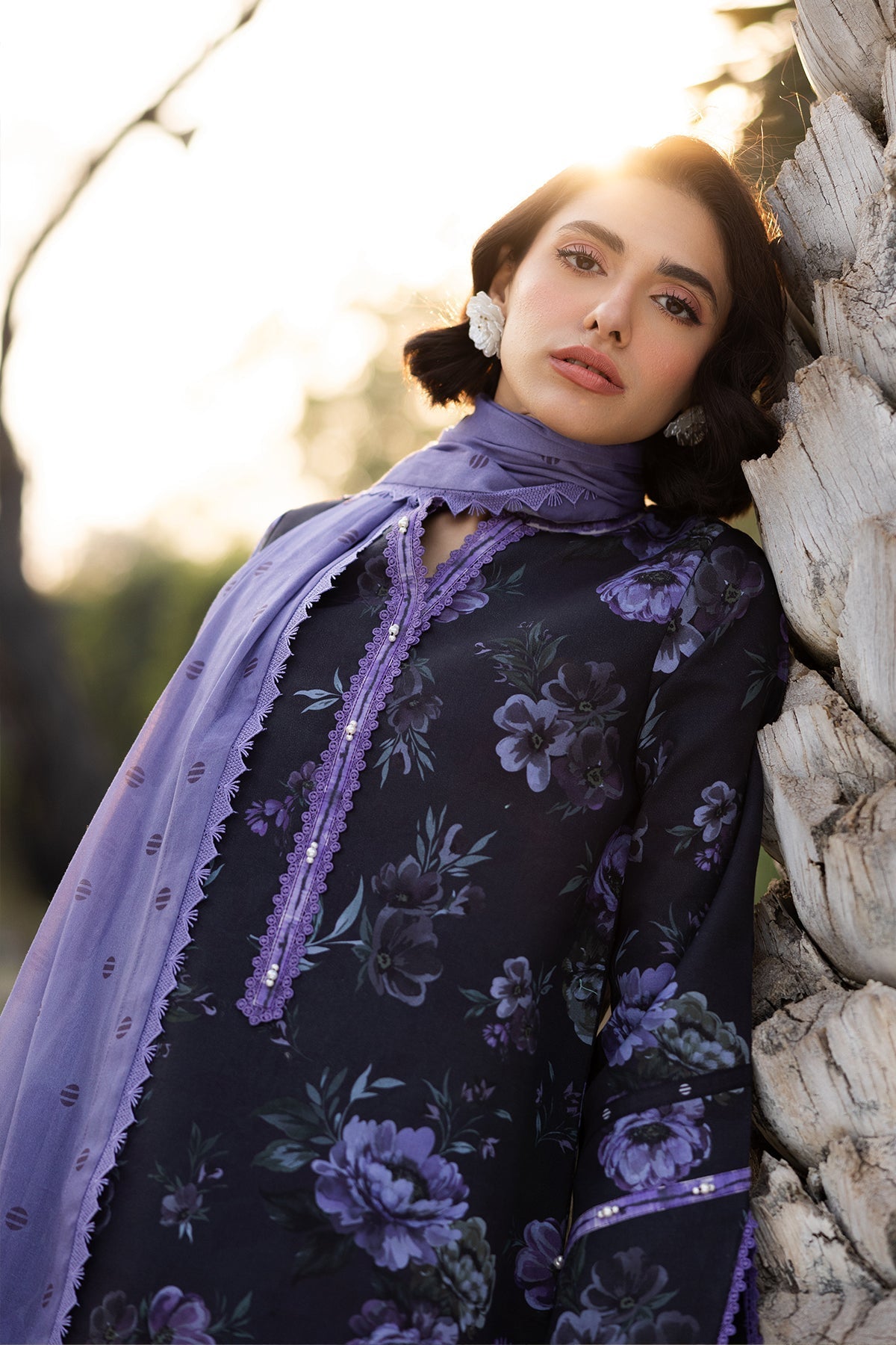 Alizeh | Sheen Lawn Prints 25 | AF-PL-6028-Bluebell - Official Alizeh stockist in UK - Sakeena London