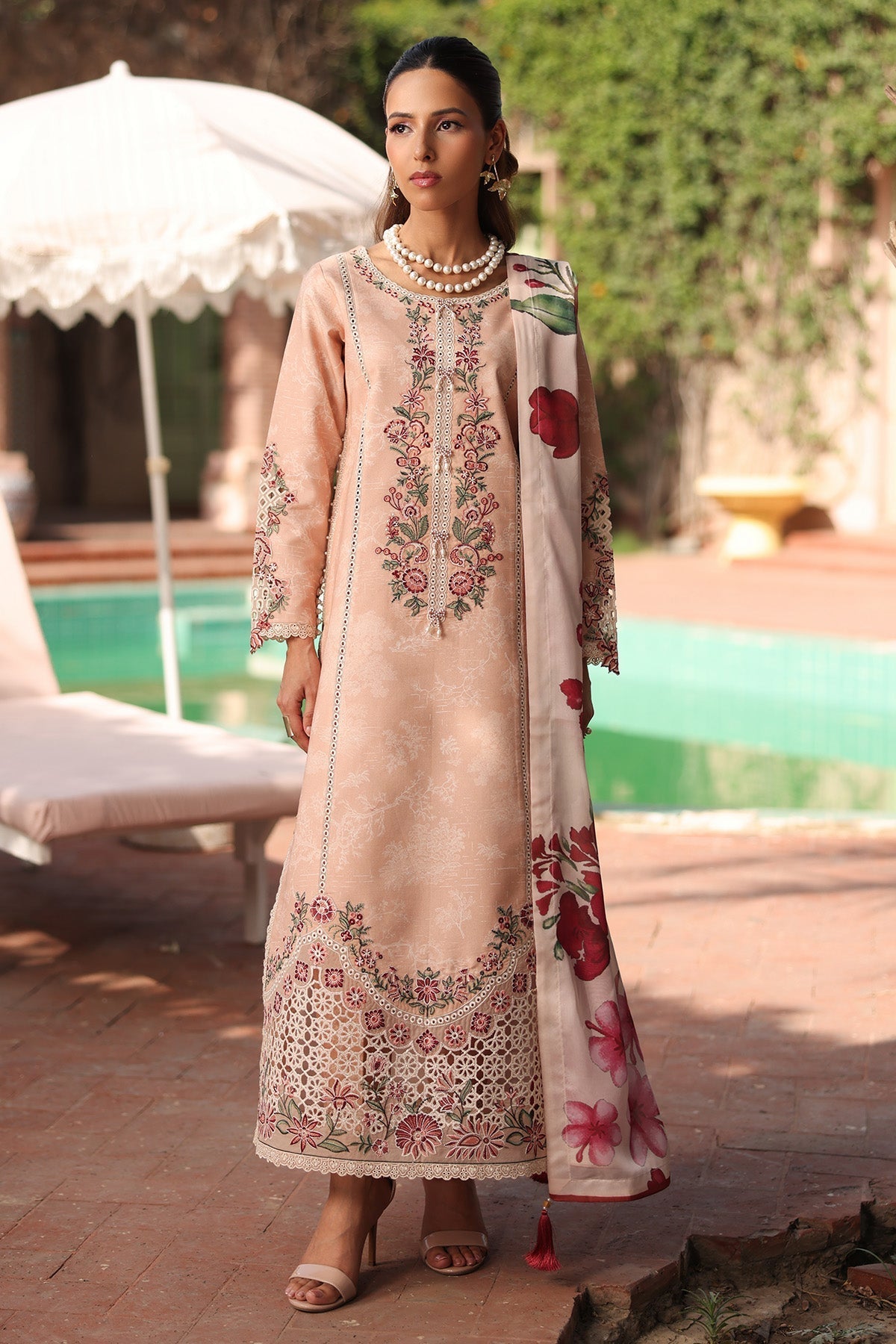 Alizeh | Embroidered Printed Festive Edit 25 | AF-EPL-7036-CLOVER - Official Alizeh stockist in UK - Sakeena London