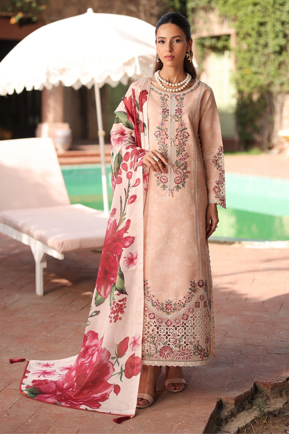 Alizeh | Embroidered Printed Festive Edit 25 | AF-EPL-7036-CLOVER - Official Alizeh stockist in UK - Sakeena London