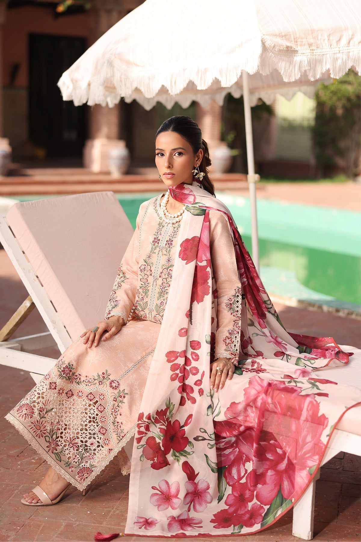 Alizeh | Embroidered Printed Festive Edit 25 | AF-EPL-7036-CLOVER - Official Alizeh stockist in UK - Sakeena London