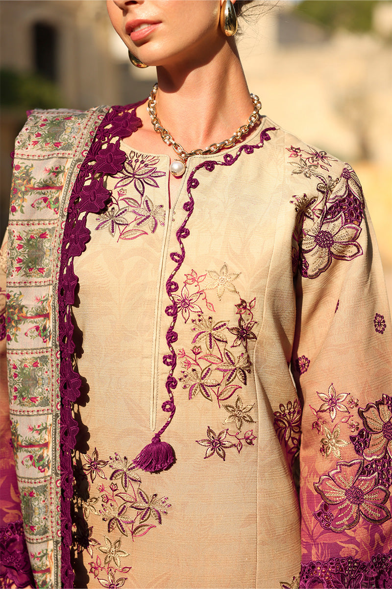 Rangrasiya | Carnation Luxury Shawl Edit | Chai - Official Rangrasiya stockist in UK - Sakeena London