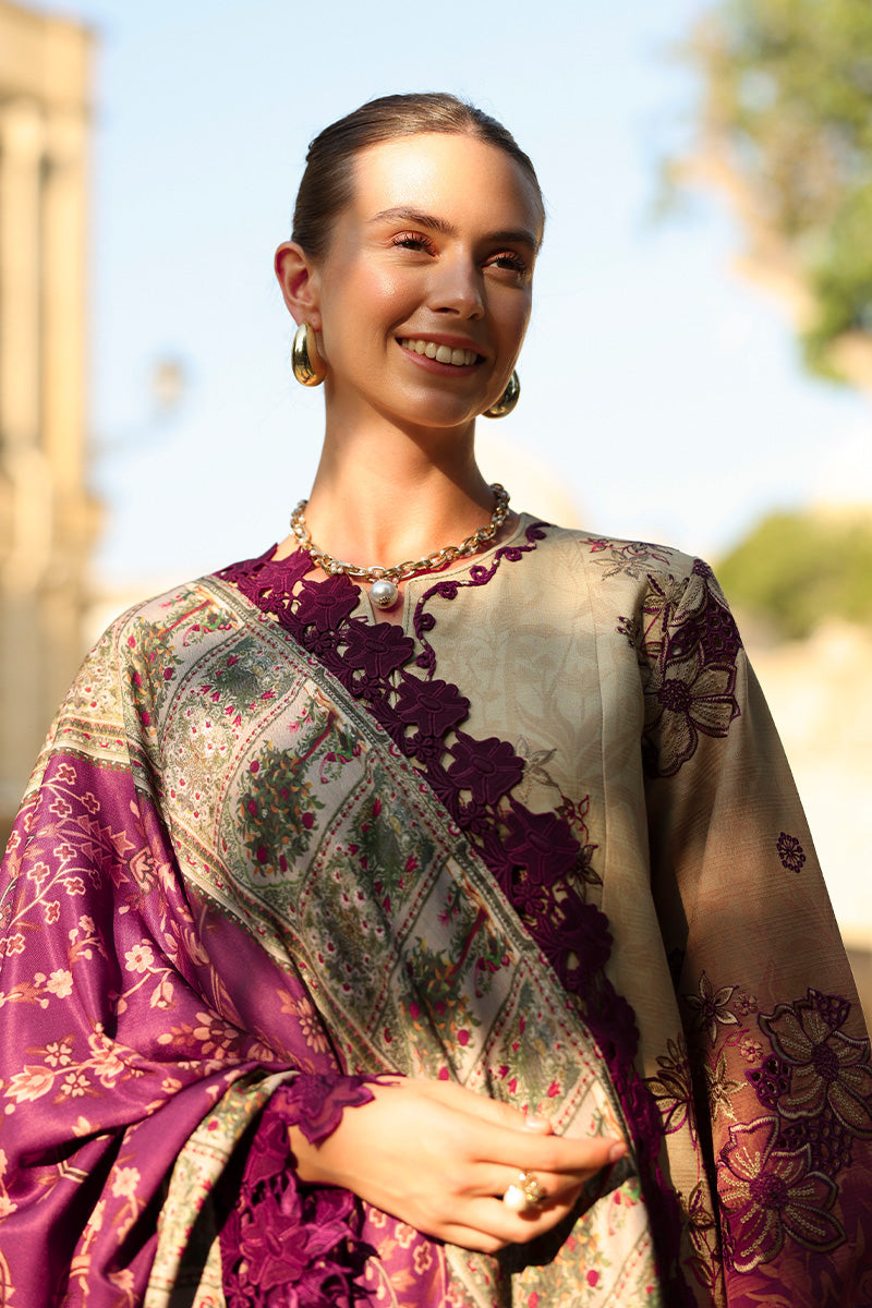 Rangrasiya | Carnation Luxury Shawl Edit | Chai - Official Rangrasiya stockist in UK - Sakeena London