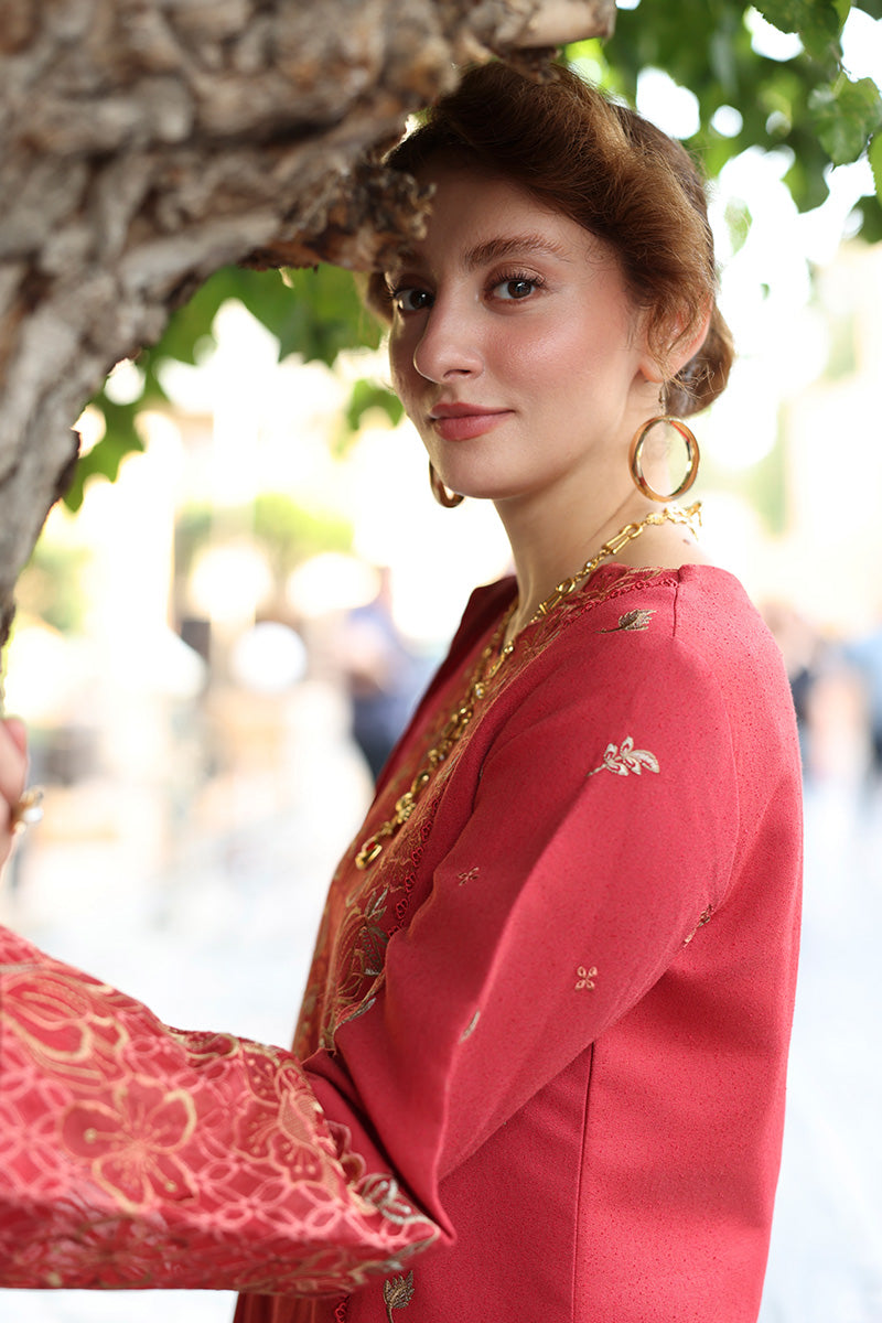 Rangrasiya | Carnation Luxury Shawl Edit | Cold Brew - Official Rangrasiya stockist in UK - Sakeena London