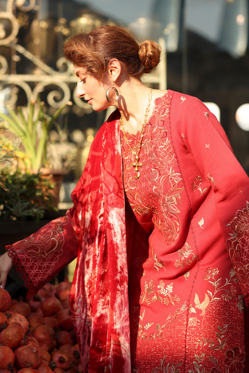 Rangrasiya | Carnation Luxury Shawl Edit | Cold Brew - Official Rangrasiya stockist in UK - Sakeena London