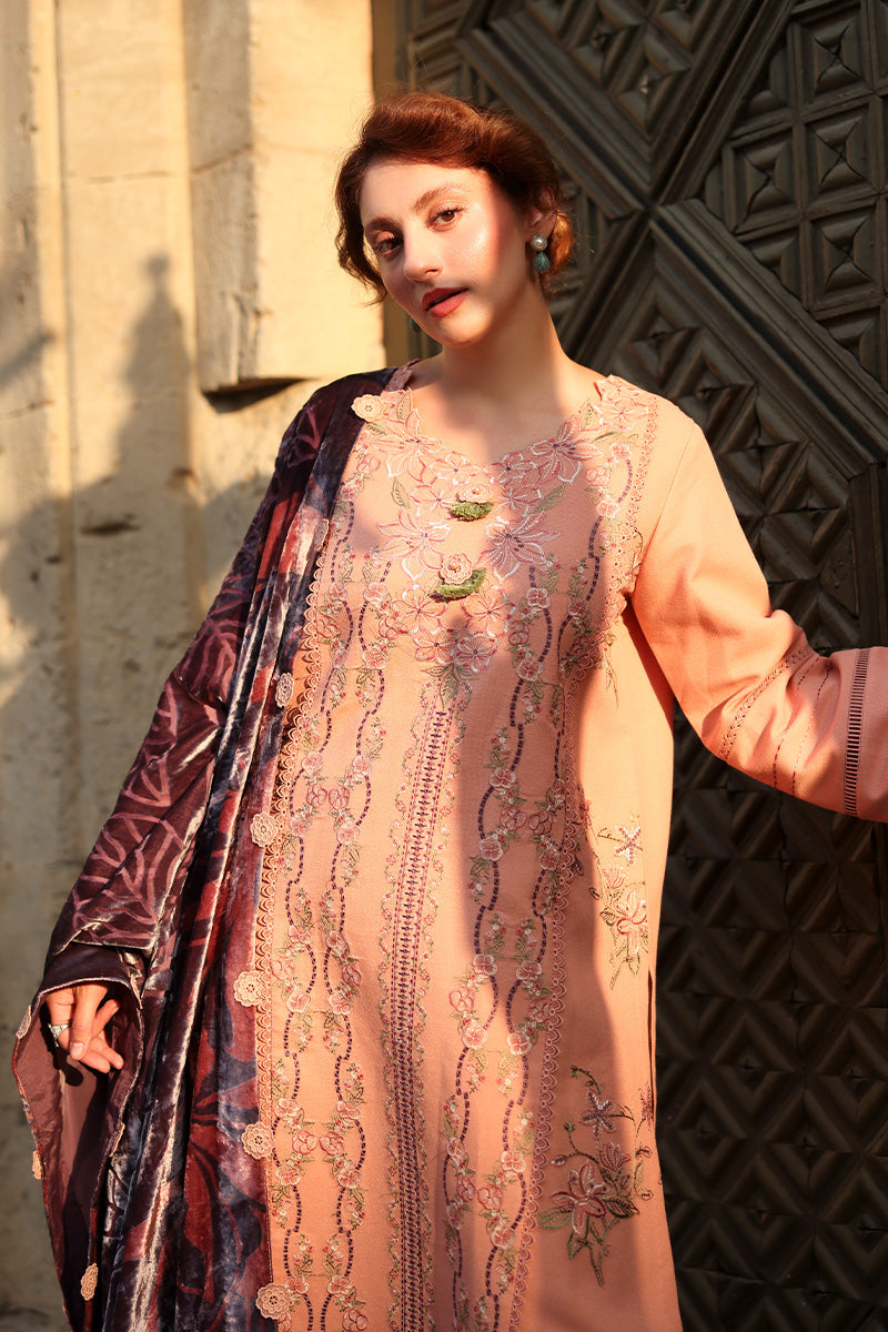 Rangrasiya | Carnation Luxury Shawl Edit | Latte - Official Rangrasiya stockist in UK - Sakeena London