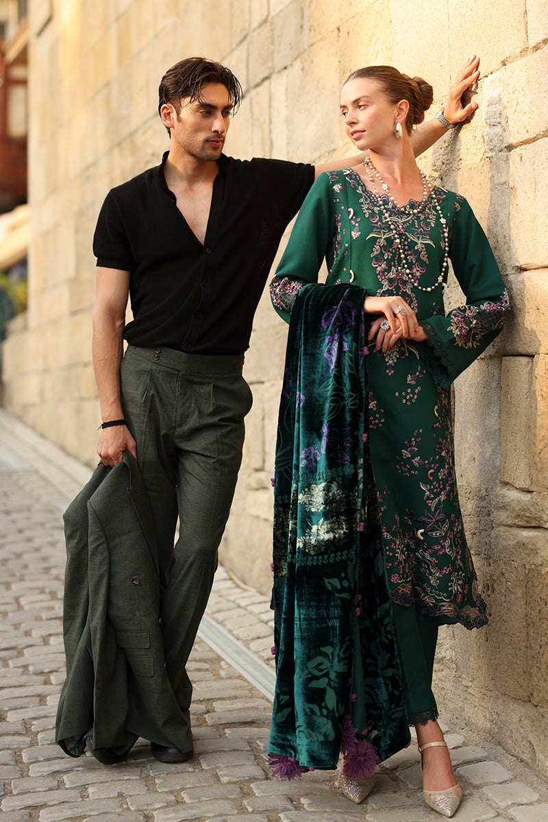 Rangrasiya | Carnation Luxury Shawl Edit | Matcha - Official Rangrasiya stockist in UK - Sakeena London