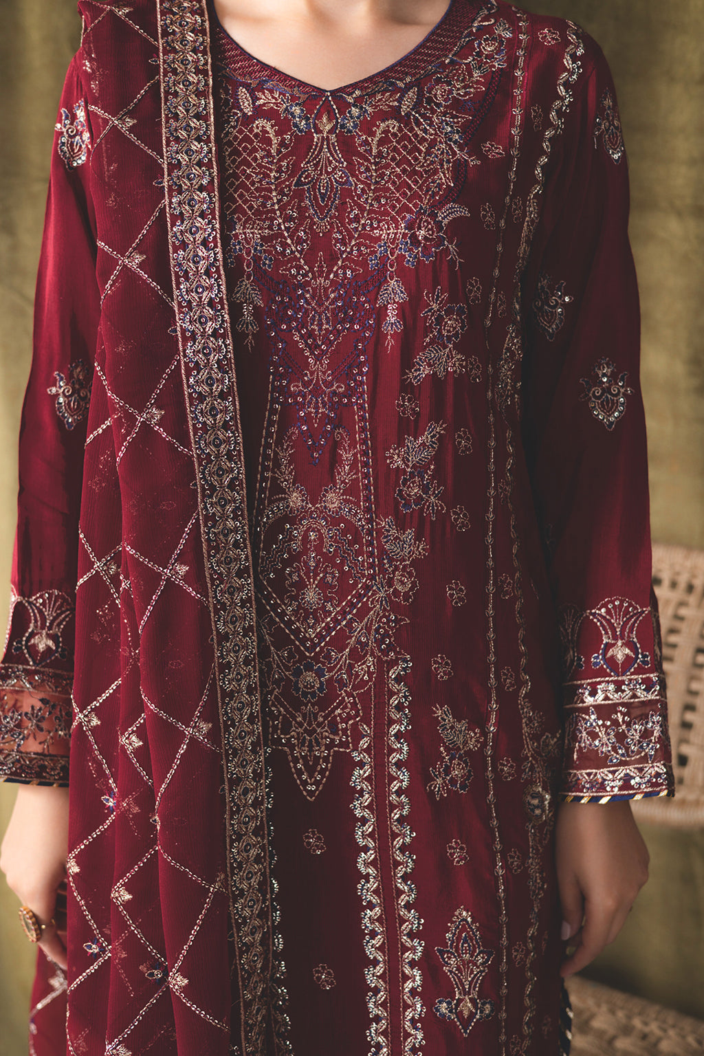 Ramsha | Aangan Luxury Raw silk | AA-101 - Official Ramsha stockist in UK - Sakeena London