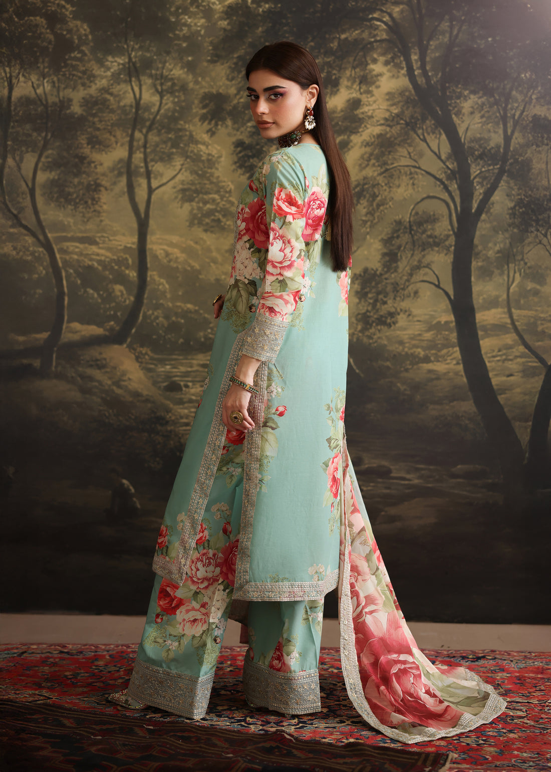 Humjoli | Rehana Luxury Collection | AQUA PINK - Official Humjoli stockist in UK - Sakeena London