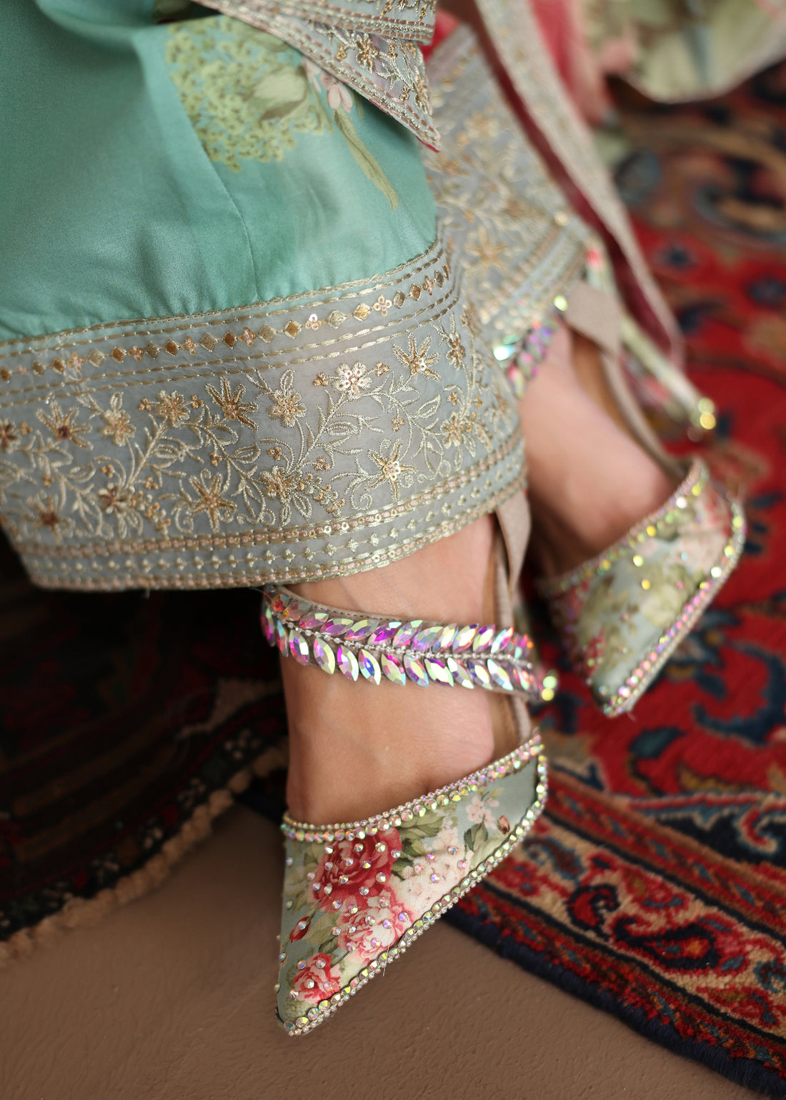Humjoli | Rehana Luxury Collection | AQUA PINK - Official Humjoli stockist in UK - Sakeena London