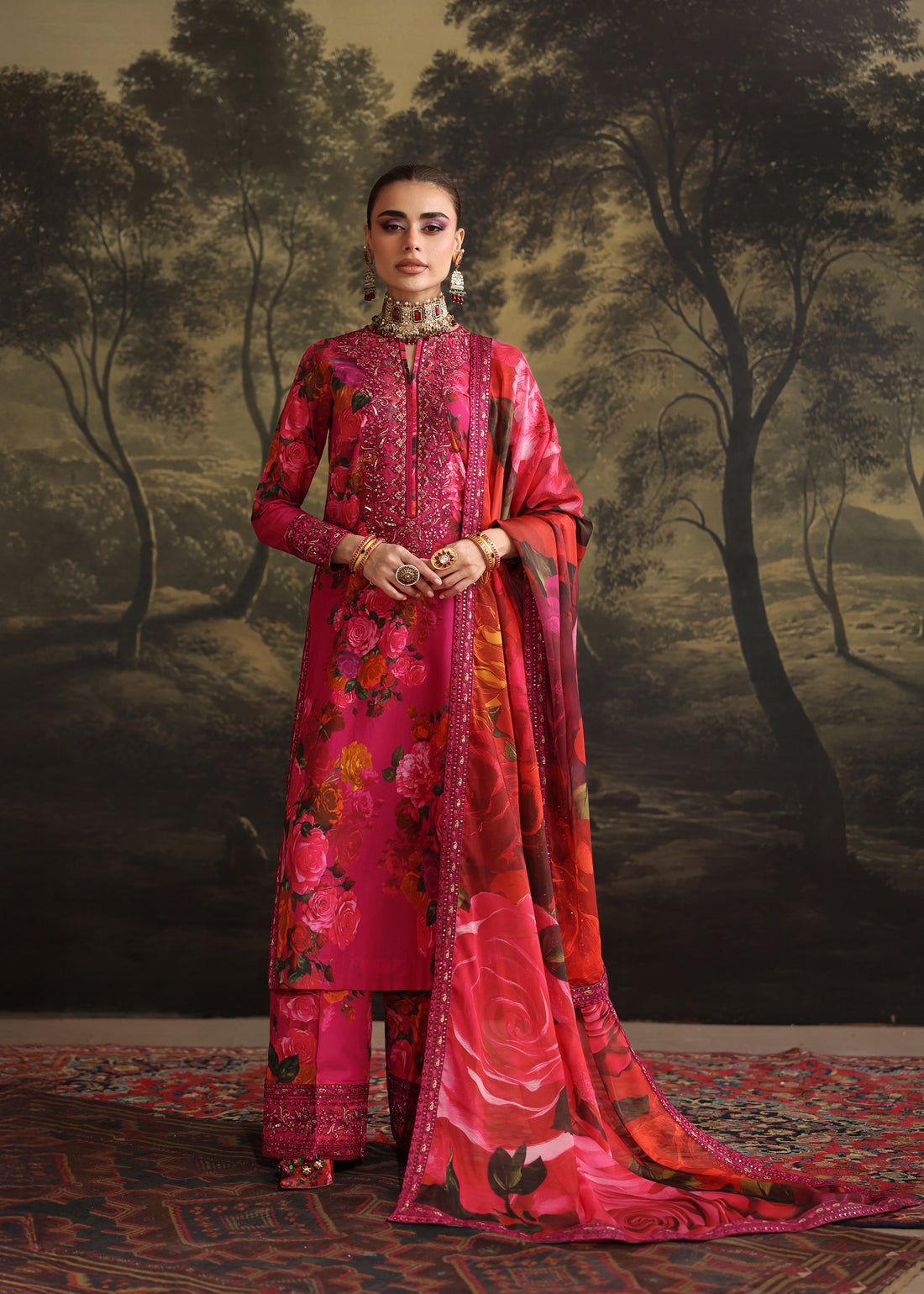 Humjoli | Rehana Luxury Collection | PINK ROSE - Official Humjoli stockist in UK - Sakeena London