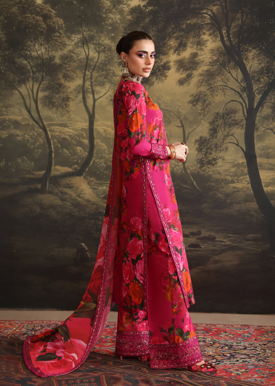 Humjoli | Rehana Luxury Collection | PINK ROSE - Official Humjoli stockist in UK - Sakeena London