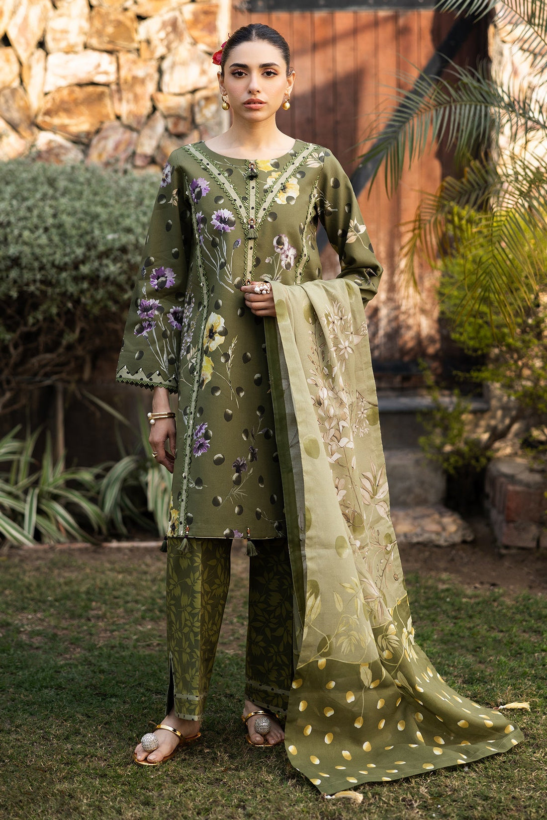Alizeh | Sheen Lawn Prints 25 | AF-PL-6038-Willow - Official Alizeh stockist in UK - Sakeena London