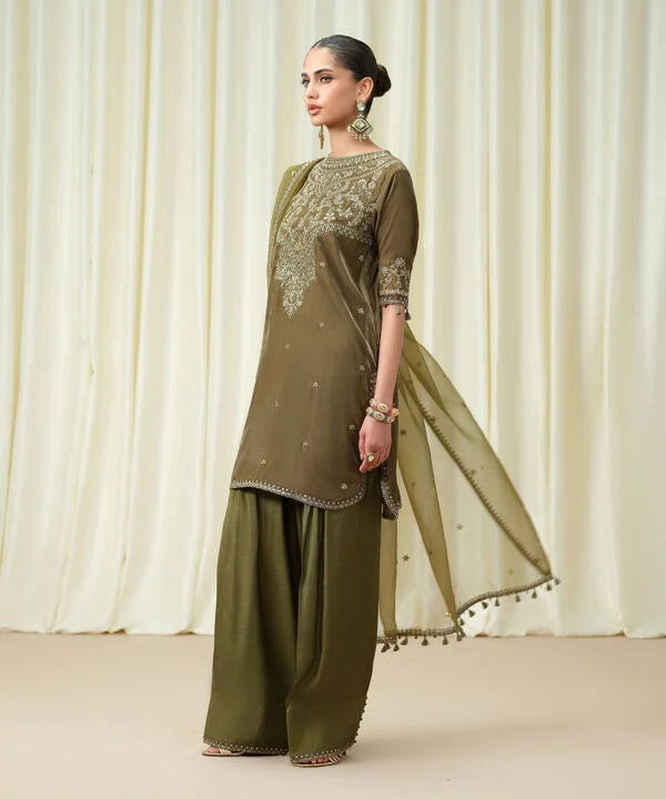 Sapphire | Fall Winter 25 | 3 Piece - Embroidered Velvet Suit 0U3FELX25V86 - Official Sapphire stockist in UK - Sakeena London