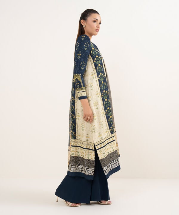 Sapphire | Fall Winter 25 | 3 Piece - Printed Light Linen Suit 0U3PDY25V536 - Official Sapphire stockist in UK - Sakeena London