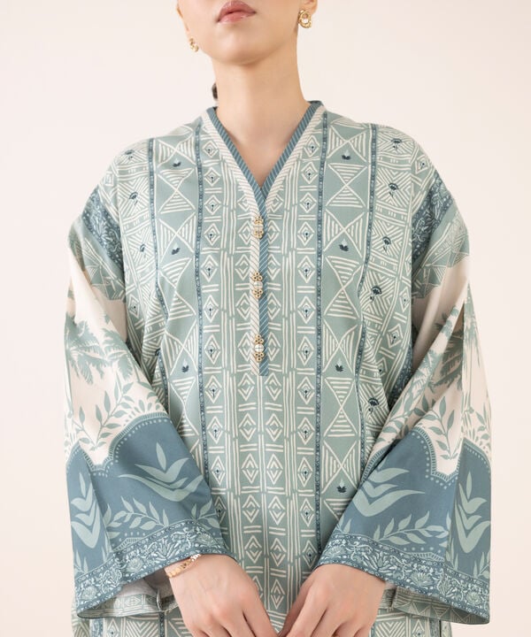 Sapphire | Fall Winter 25 |3 Piece - Printed Light Linen Suit 0U3PDY25V631 - Official Sapphire stockist in UK - Sakeena London
