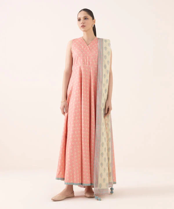 Sapphire | Fall Winter 25 | 3 Piece - Printed Light Linen Suit 0U3PDY25V642 - Official Sapphire stockist in UK - Sakeena London