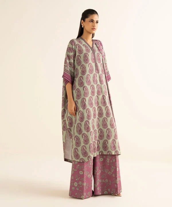Sapphire | Fall Winter 25 |3 Piece - Printed Linen Suit 0U3PDY25V832 - Official Sapphire stockist in UK - Sakeena London