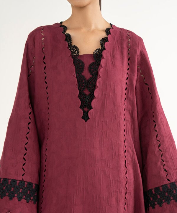 Sapphire | Fall Winter 25 | 3 Piece - Embroidered Cotton Jacquard Suit 0U3PEJQ25V82 - Official Sapphire stockist in UK - Sakeena London