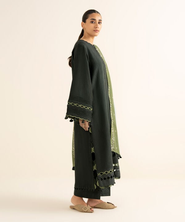 Sapphire | Fall Winter 25 | 3 Piece - Embroidered Cotton Jacquard Suit 0U3PEJQ25V83 - Official Sapphire stockist in UK - Sakeena London