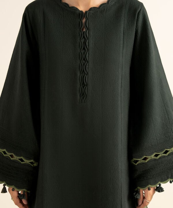 Sapphire | Fall Winter 25 | 3 Piece - Embroidered Cotton Jacquard Suit 0U3PEJQ25V83 - Official Sapphire stockist in UK - Sakeena London