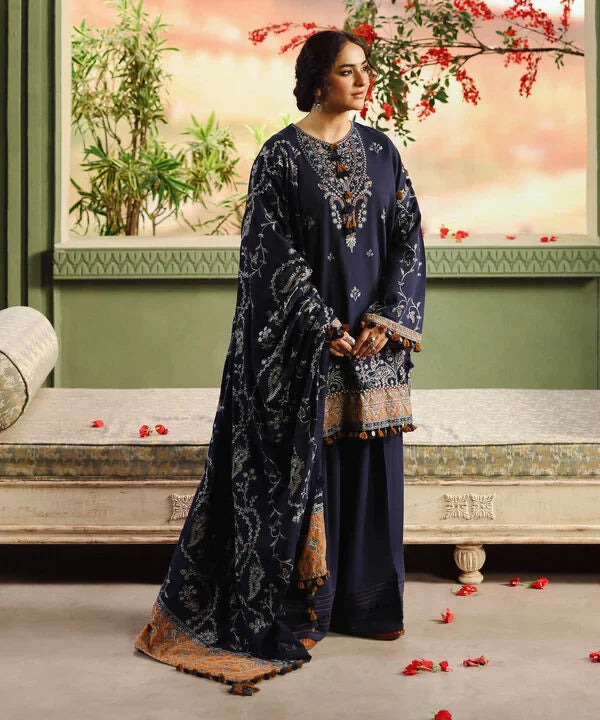 Sapphire | Fall Winter 25 | 3 Piece - Embroidered Cotton Karandi Suit 0U3PESD25V82 - Official Sapphire stockist in UK - Sakeena London