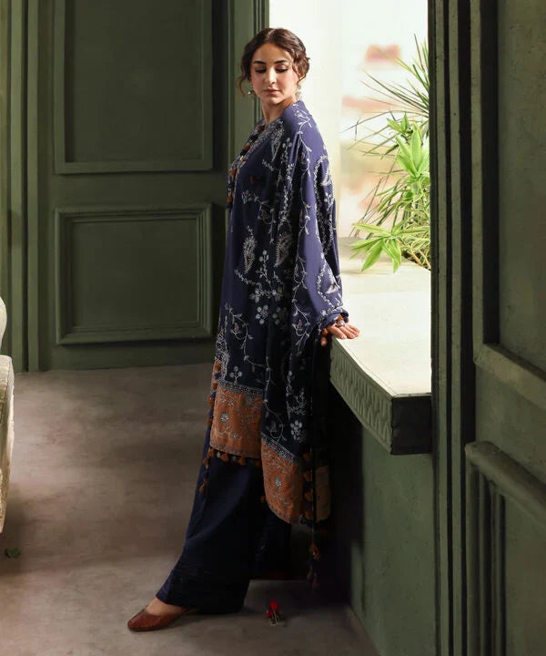 Sapphire | Fall Winter 25 | 3 Piece - Embroidered Cotton Karandi Suit 0U3PESD25V82 - Official Sapphire stockist in UK - Sakeena London