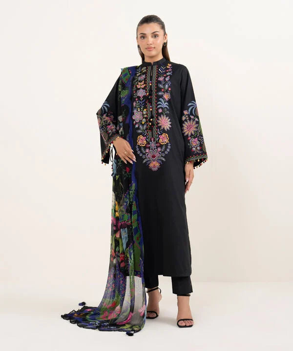 Sapphire | Fall Winter 25 | 3 Piece - Embroidered Lawn Suit 0U3PESG25V57 - Official Sapphire stockist in UK - Sakeena London