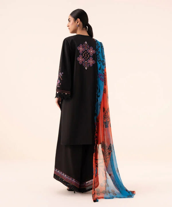 Sapphire | Fall Winter 25 | 3 Piece - Embroidered Cotton Suit 0U3PESG25V66 - Official Sapphire stockist in UK - Sakeena London