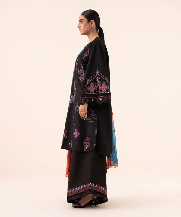 Sapphire | Fall Winter 25 | 3 Piece - Embroidered Cotton Suit 0U3PESG25V66 - Official Sapphire stockist in UK - Sakeena London