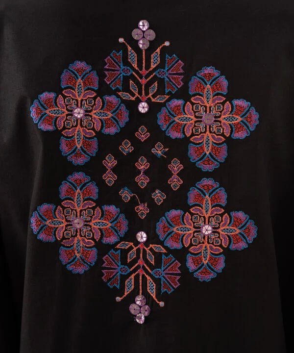 Sapphire | Fall Winter 25 | 3 Piece - Embroidered Cotton Suit 0U3PESG25V66 - Official Sapphire stockist in UK - Sakeena London