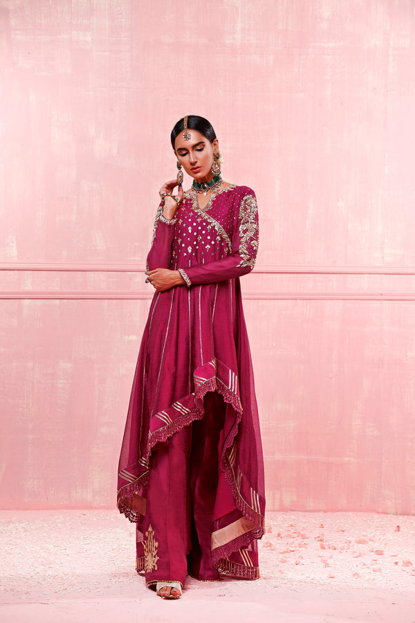 Wahajmkhan | Festive Fiesta Formals | MAGENTA MAGNIFICENCE - Official Wahaj M.Khan stockist in UK - Sakeena London