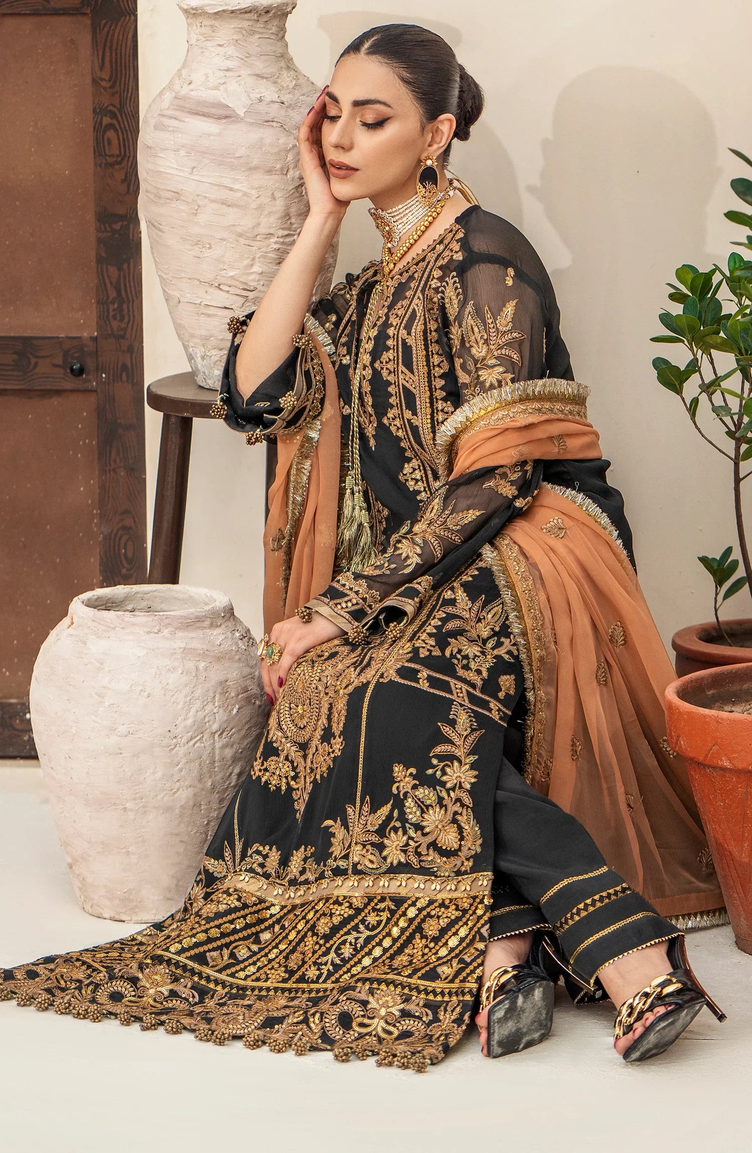 Maryum N Maria | Luxury Chiffon Collection | Evening Aura - Official Maryum N Maria stockist in UK - Sakeena London