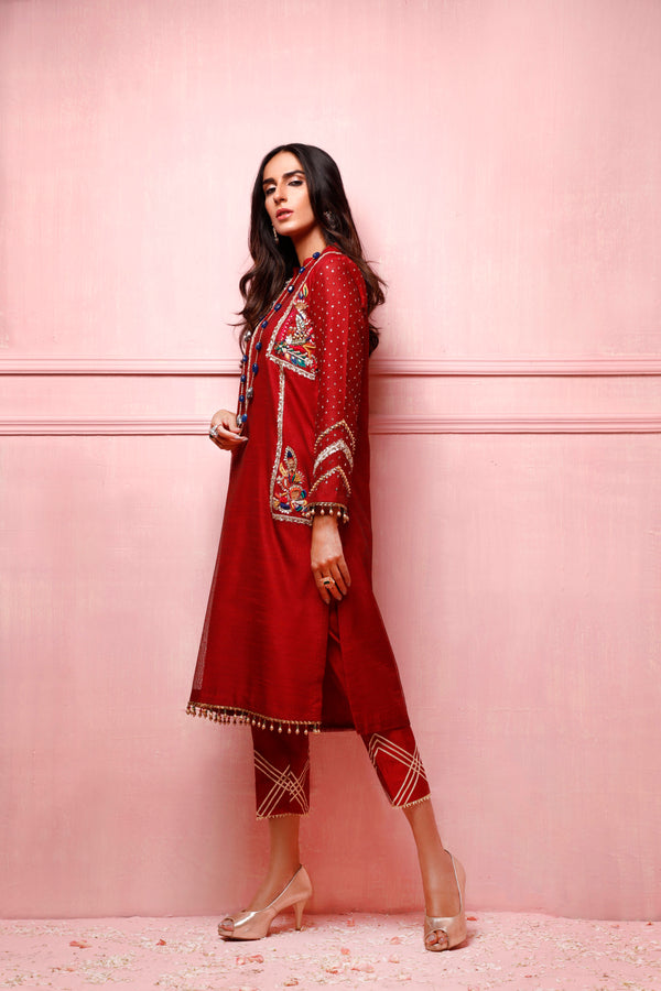 Wahajmkhan | Festive Fiesta Formals | RED ROUGE - Official Wahaj M.Khan stockist in UK - Sakeena London
