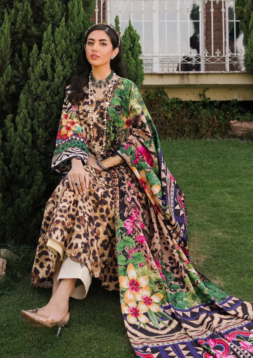Elaf Premium | Printed Collection 24 | EEP-06A - Menagerie - Official Elaf Premium stockist in UK - Sakeena London