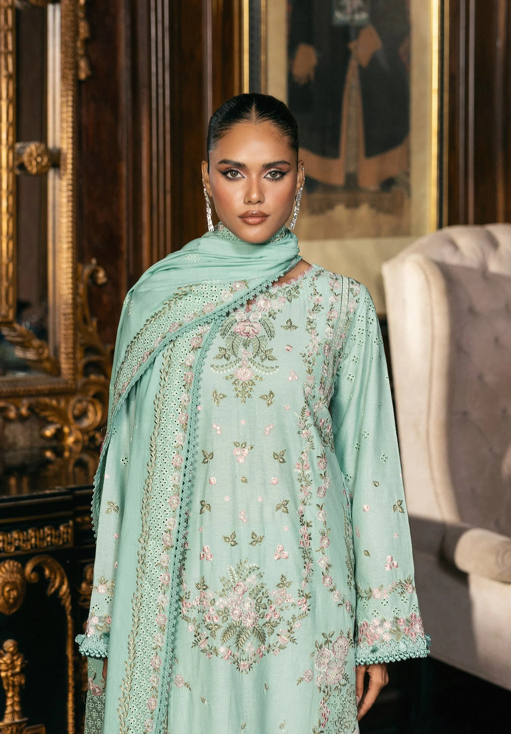 Elaf Premium | Luxury Winter 25 | EWK-5B FLORAZURE - Official Elaf Premium stockist in UK - Sakeena London