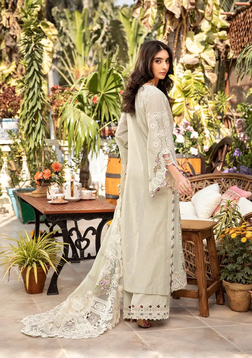 Elaf Premium | Luxury Lawn 25 | ELM-1B SANAA - Official Elaf Premium stockist in UK - Sakeena London