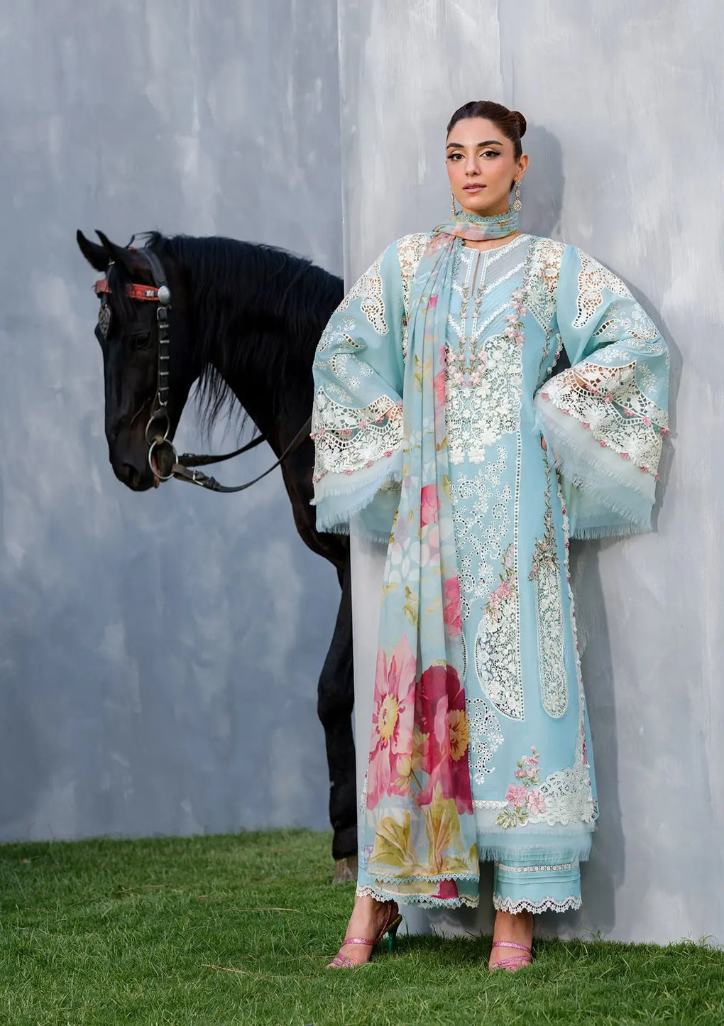Elaf Premium | Luxury Lawn 25 | ELH-5B ELYA - Official Elaf Premium stockist in UK - Sakeena London