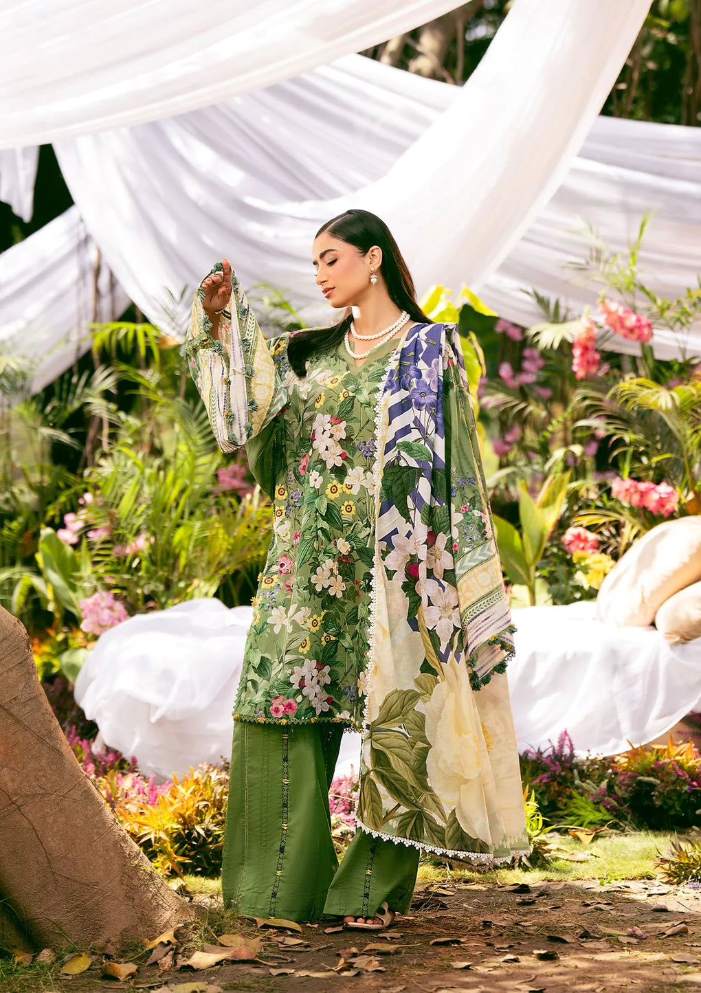 Elaf Premium | Prints 25 | EPS-1B GREEN EDEN - Official Elaf Premium stockist in UK - Sakeena London