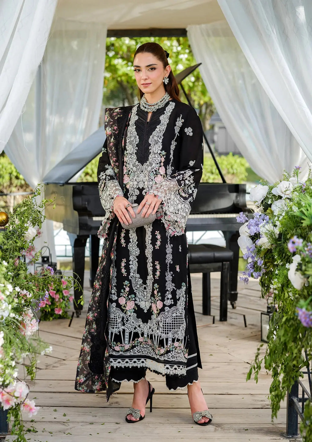 Elaf Premium | Luxury Lawn 25 | ELH-6A SERENA - Official Elaf Premium stockist in UK - Sakeena London