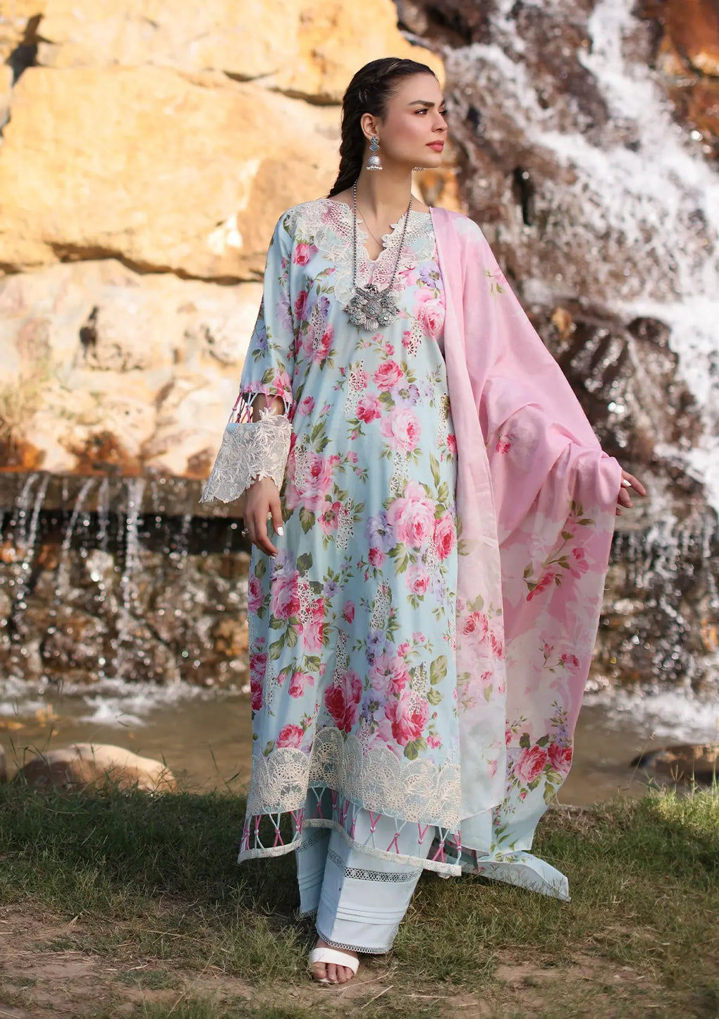 Elaf Premium | Prints Chikankari 24 | 04B GLACIELLA - Official Elaf Premium stockist in UK - Sakeena London